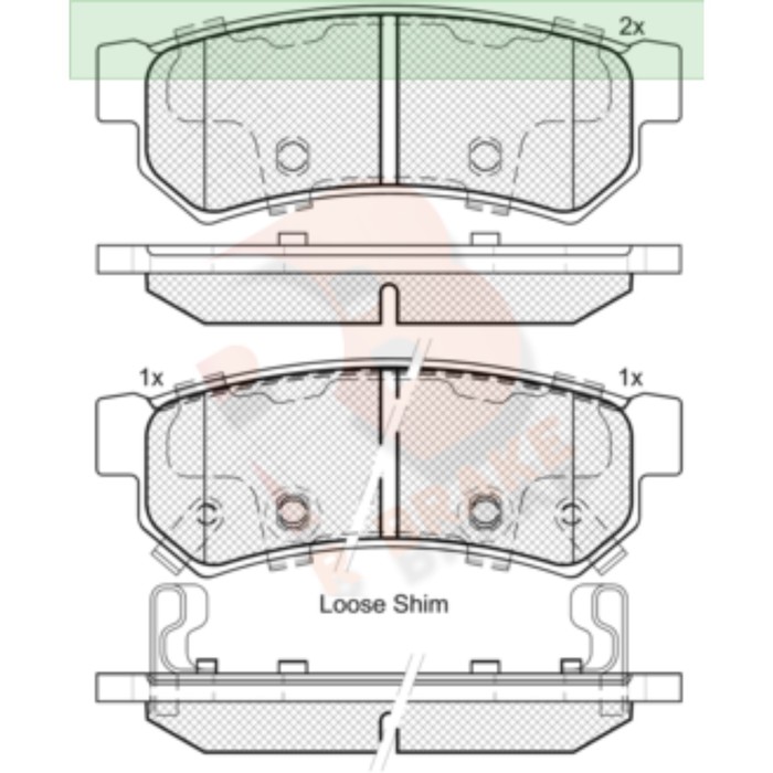 

Дисковые тормозные колодки R BRAKE RB2058-203