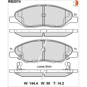 

Дисковые тормозные колодки R BRAKE RB2074