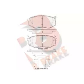 

Дисковые тормозные колодки R BRAKE RB2094