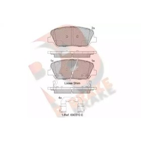 

Дисковые тормозные колодки R BRAKE RB2102