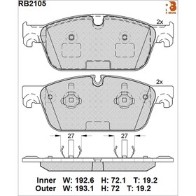 

Дисковые тормозные колодки R BRAKE RB2105