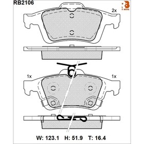 

Дисковые тормозные колодки R BRAKE RB2106