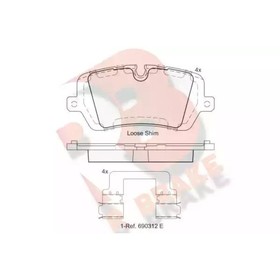 

Дисковые тормозные колодки R BRAKE (противоскрипная пластина в компл.) RB2120