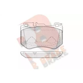 

Дисковые тормозные колодки R BRAKE RB2197