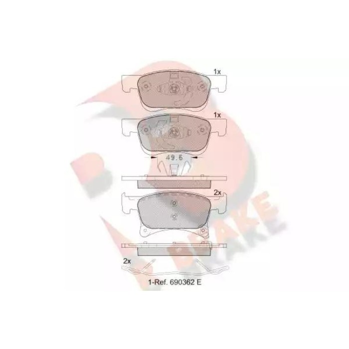 

Дисковые тормозные колодки R BRAKE RB2221