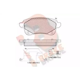 

Дисковые тормозные колодки R BRAKE RB2222-208