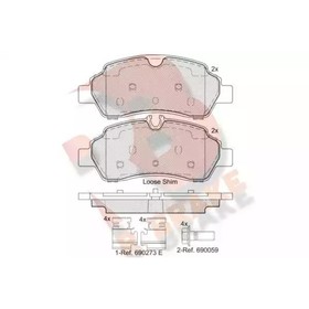 

Дисковые тормозные колодки R BRAKE (противоскрипная пластина в компл.) RB2224