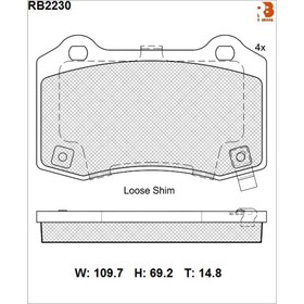 

Дисковые тормозные колодки R BRAKE RB2230