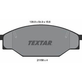 

Колодки тормозные дисковые TEXTAR 2115801
