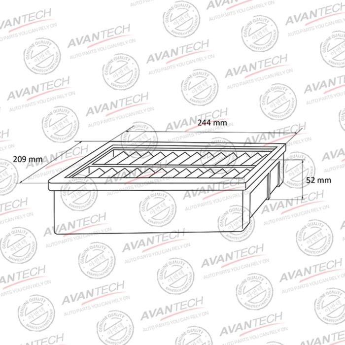 фото Фильтр воздушный avantech af0108