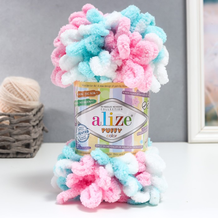 

Пряжа "Puffy color" 100 % микрополиэстер 9м/100г (6377)