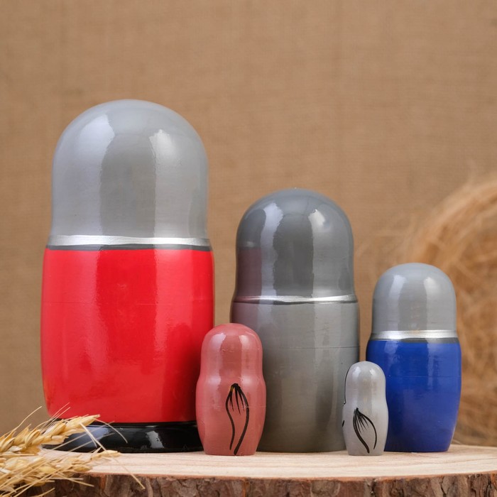 Матрёшка 5-х кукольная "Космонавт", 14-16 см, ручная роспись 7666081