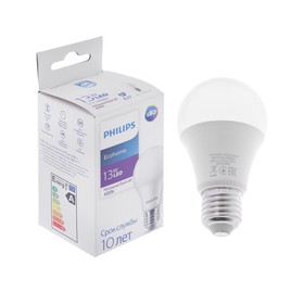 Лампа светодиодная Philips Ecohome Bulb 840, E27, 13 Вт, 3000 К, 500 Лм, груша