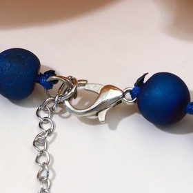 

Бусы шар № 8 через узел шар "Пирит", цвет синий, 45см с удлинителем 5см