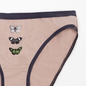 

Трусы женские с принтом Бабочки, цвет коричневый, размер 48
