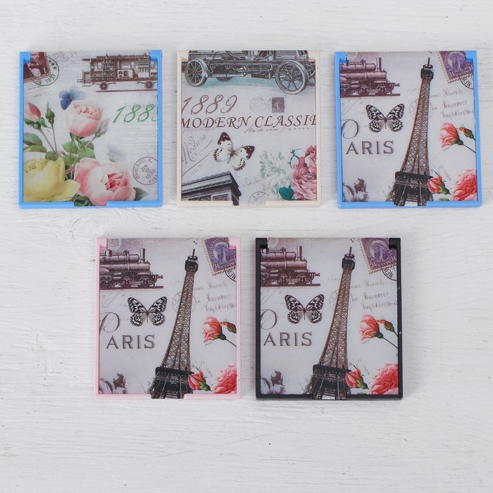 Зеркало складное, прямоугольное, одностороннее, без увеличения, цвета МИКС