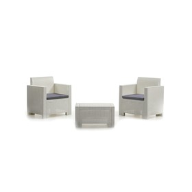 Комплект мебели "NEBRASKA TERRACE Set" (стол, 2 кресла), белый от Сима-ленд