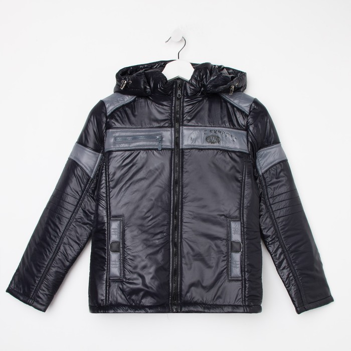 Куртка для мальчика, цвет чёрный, рост 134 см