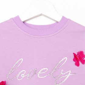 

Свитшот для девочки, цвет сиреневый, рост 98 см