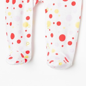 

Полукомбинезон детский, цвет белый/горох, рост 68 см