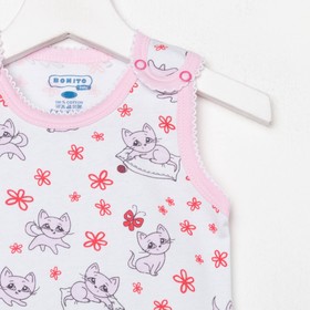 

Полукомбинезон детский, цвет белый/котята, рост 74 см