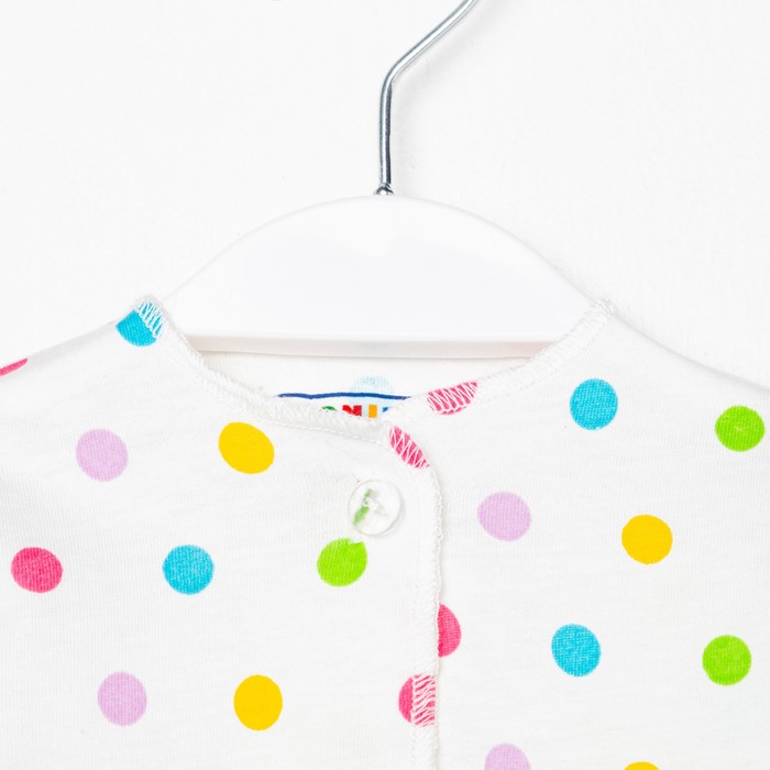 

Распашонка детская, цвет молочный/горошек, рост 62 см