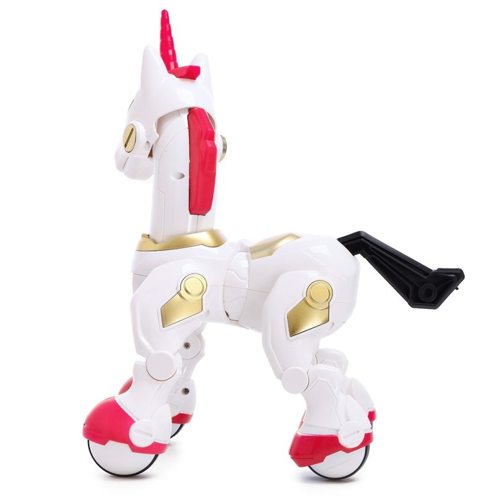

Робот единорог Smart horse, на пульте управления, интерактивный: звук, свет, танцующий, музыкальный, на аккумуляторе