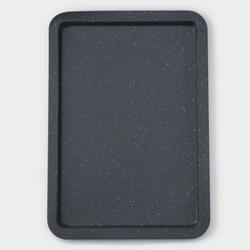 Противень Доляна «Элин Мрамор. Прямоугольник», 48×34×1,8 см, антипригарное покрытие, цвет серый
