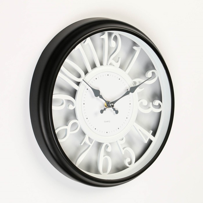 фото Часы настенные, серия: интерьер, плавный ход, d-30.5 см, аа