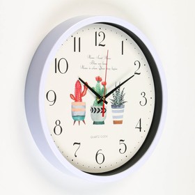 

Часы настенные, серия: Классика, "Кактусы", дискретный ход, d=30 см, АА