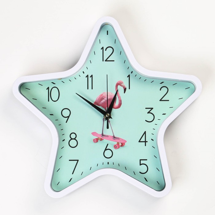 Детские настенные часы Фламинго, дискретный ход, d-33.5 см