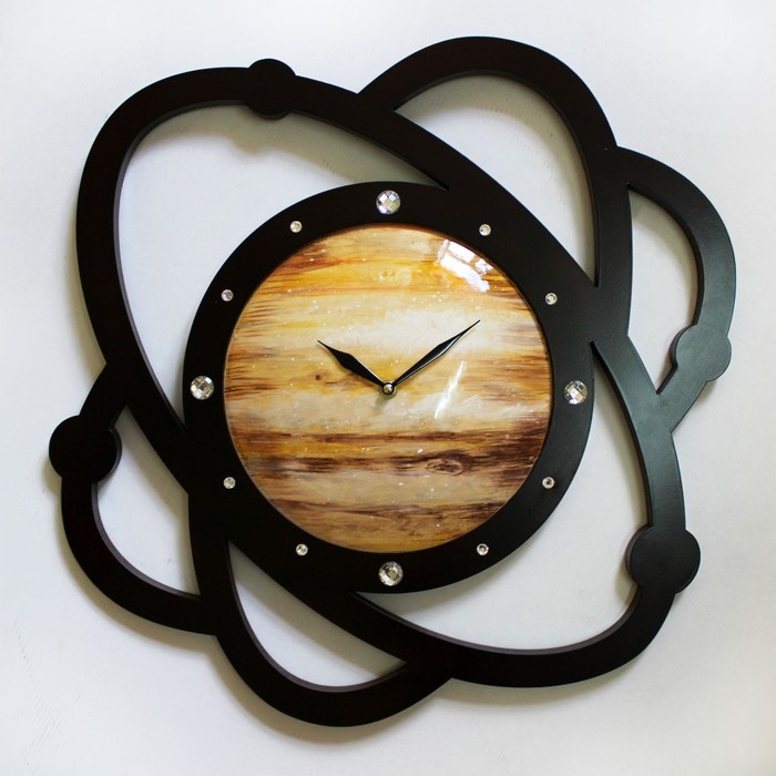Настенные часы, серия: Интерьер, "Галактика", дискретный ход, 52.6 х 52.4 х 3 см