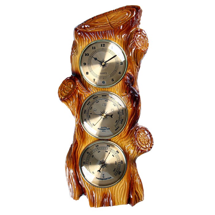 Настенные часы, серия: Интерьер, "Ящерица", с барометром