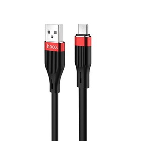 

Кабель Hoco U72, microUSB - USB, 2.4 А, плоский, 1.2 м, черный