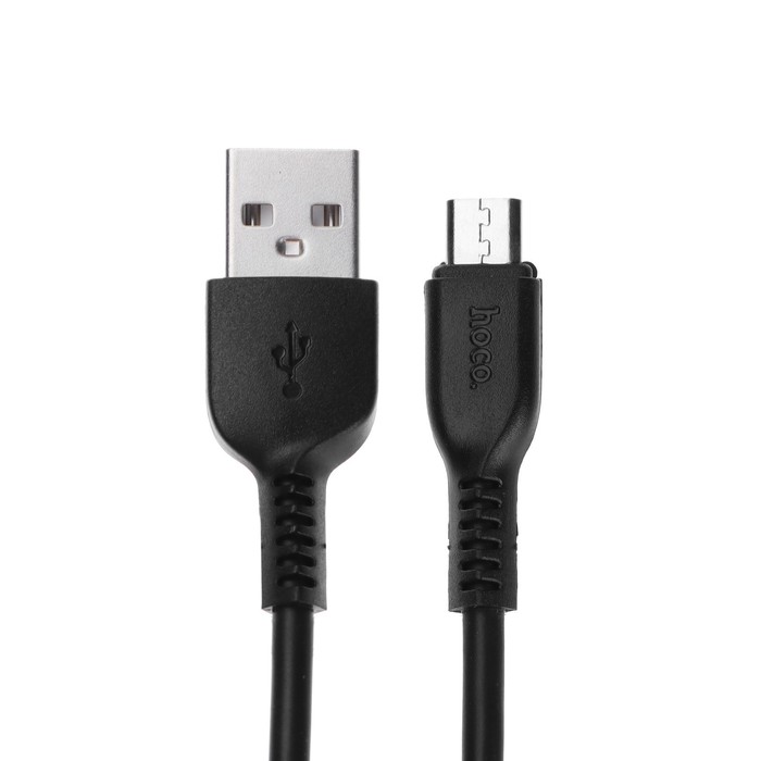 Кабель Hoco X20, microUSB - USB, 2 А, 1 м, PVC оплетка, черный