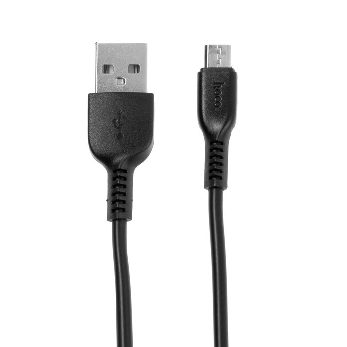 Кабель Hoco X13, microUSB - USB, 2 А, 1 м, PVC оплетка, черный