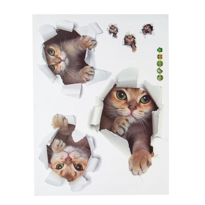 

Наклейка 3Д интерьерная Кошки 60*45см