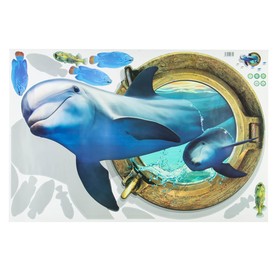 Наклейка 3Д интерьерная Черепаха 90*60см