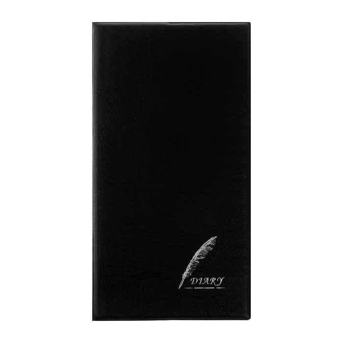 Записная книжка Перо А6+, 70 листов в клетку, обложка ПВХ, чёрная