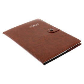 

Записная книжка с ручкой Notebook А5+, 70 листов в клетку, обложка на застёжке с кнопкой ПВХ, коричневая