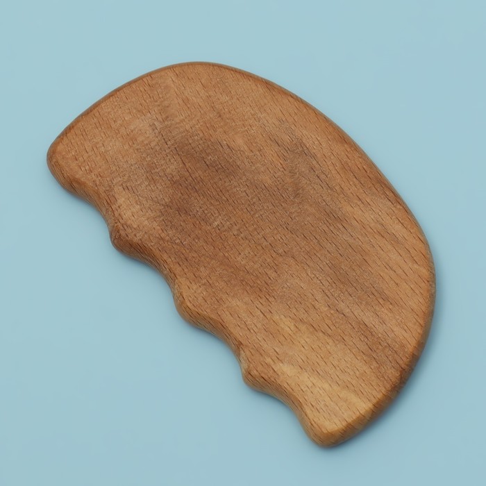 Массажёр Гуаша «Волна», 9 × 5,5 см, деревянный