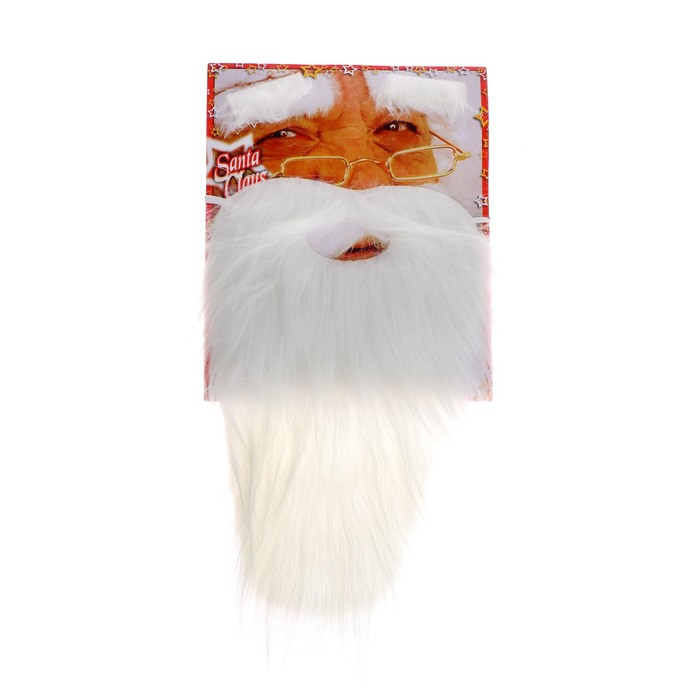 Карнавальная борода «Дед Мороз» с бровями карнавальная борода дед мороз 80 см