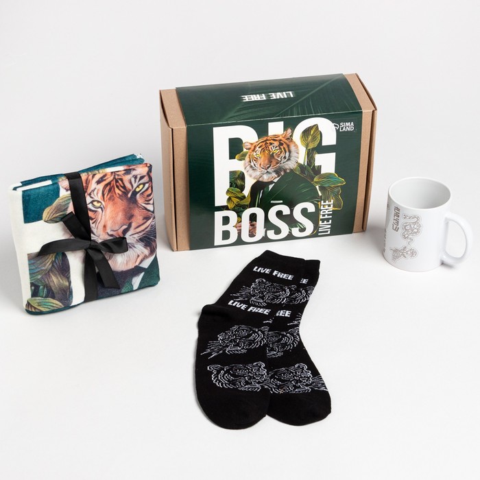 

Набор подарочный "Big boss" плед, носки, кружка