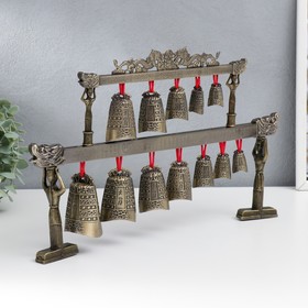 

Колокол металл настольный "Драконы" 12 колоколов d=1,8/2/2,4/2,6/3,2/4/4,8 см 23,5х4,8х38 см 71191