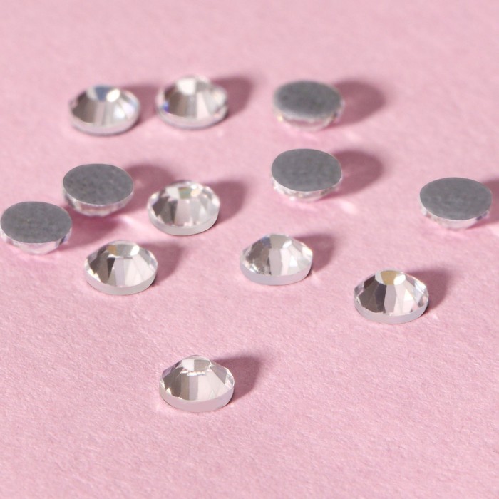 Стразы термоклеевые «Круг», d = 3,2 мм, 100 шт, цвет серебряный