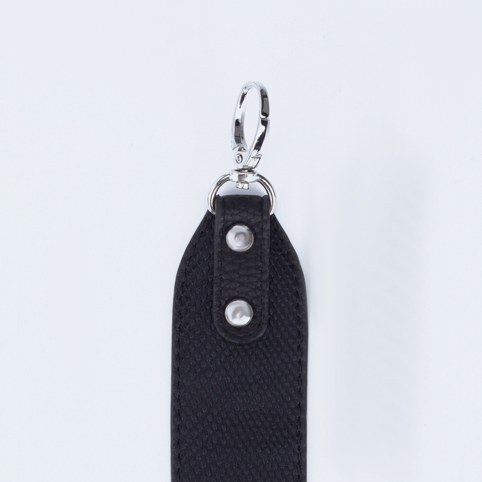 фото Ремень для сумки в-9, никель textura, 100 черный/черный крокодил