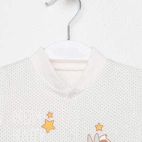 

Кофточка детская, цвет молочный/енот, рост 68 см