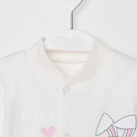 

Кофточка детская, цвет молочный/зайка, рост 74 см