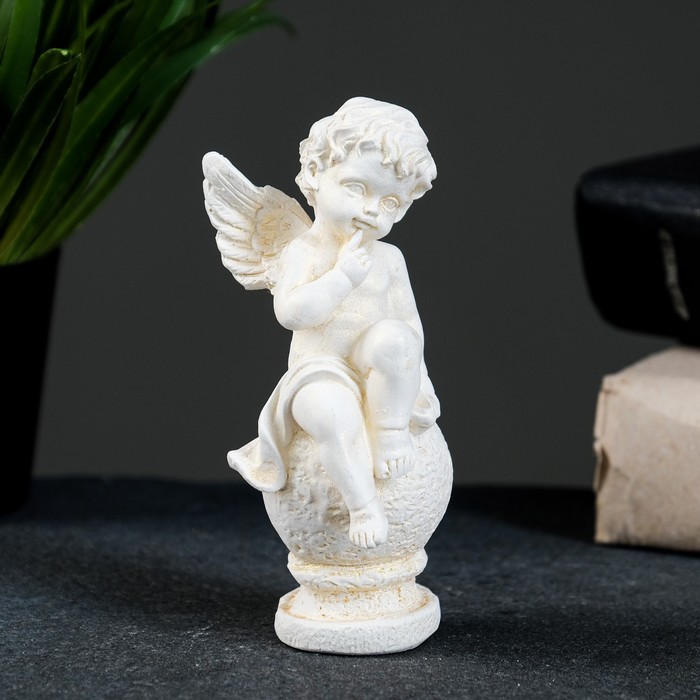 Фигура Ангел на шаре позолота, 11х5х5см цена и фото