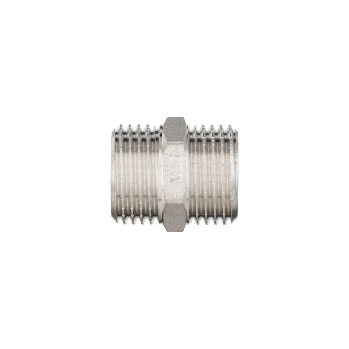 

Ниппель Valogin V&G-203101, 1/2", наружная резьба, никелированная латунь